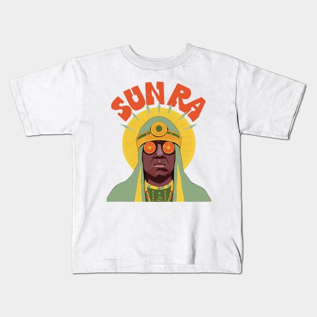 Sun Ra  -- Original Psychedelic Design Kids T-Shirt by DankFutura